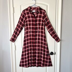 UNIVERSAL THREAD Plaid Flannel Dress or Duster, Cabincore Small